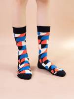  Colorblock Women Socks  Hosiery 7373