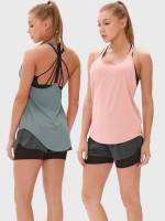 Multicolor Sleeveless Regular Fit Women Activewear 9394