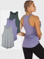 Sleeveless Plain Round Neck Sports 7727