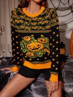 Regular Regular Fit Halloween Women Clothing 3056