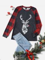  Multicolor Christmas Casual Women Tops, Blouses  Tee 1293