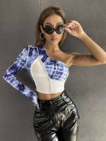  Multicolor Crop Women Clothing 1059