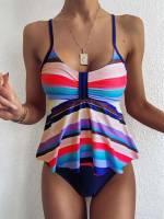  Striped Multicolor Women Clothing 8677