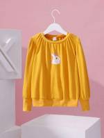  Regular Fit Regular Mustard Yellow Girls Sweatshirts 3971