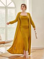 Draped Regular Fit Elegant Mustard Yellow Women Plus Clothing 299