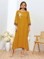  Appliques Long Regular Fit Women Dresses 9491