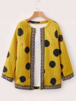 Tape Regular Fit Mustard Yellow Casual Women Outerwear 7947