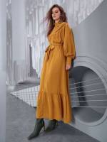  Frill Regular Fit Maxi Women Dresses 122