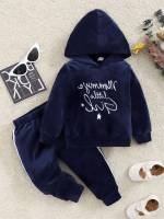 Embroidery Hooded Long Sleeve Baby  Mom 5703