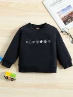 Round Neck Long Sleeve Graphic Baby Clothing 4177