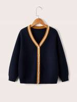  V neck Button Regular Boys Cardigans 7519