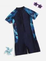   Navy Blue Boys Swimwear 5600