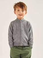  Navy Blue Long Sleeve Regular Toddler Boys Knitwear 924