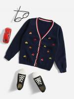 Regular V neck Embroidery Regular Fit Kids Clothing 6969