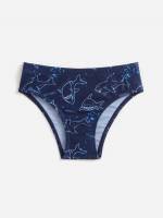 Navy Blue Cute Toddler Boy Swimwear 7753