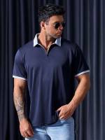  Zipper Regular Men Polo Shirts 1684