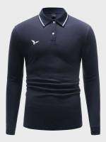  Regular Regular Fit Navy Blue Men Polo Shirts 5387