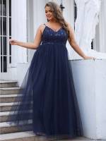  Sleeveless Spaghetti Strap Maxi Plus Size Bridesmaid Dresses 4922