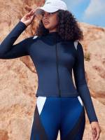 Colorblock Regular Long Sleeve Women Activewear 4160