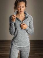  Regular Fit Long Sleeve Navy Blue Women Activewear 7669