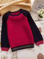  Navy Blue Long Sleeve Toddler Boy Sweaters 6530