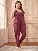  Sleeveless Plain Scoop Neck Underwear  Sleepwear 2859