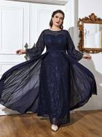 Glamorous Navy Blue Regular Fit Weddings  Events 9957