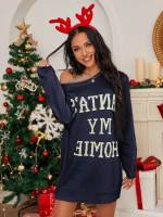 Christmas Regular Fit Long Women Knitwear 1018