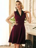  Vintage Zipper Short Women Dresses 8878