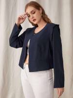 Long Sleeve Regular Fit Elegant Plus Size Jackets 147