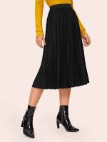  Pleated Plain Women Clothing 166