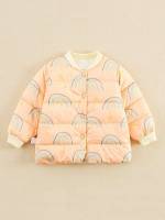 Orange Regular Fit Regular Baseball Collar Baby  Mom 1003