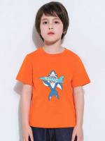 Cartoon  Round Neck Kids Clothing 3200