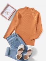  Rib-Knit Slim Fit Regular Girls Knitwear 748