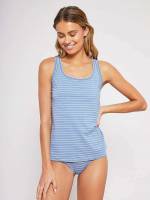  Striped Sleeveless Women Sleep  Lounge 9364