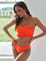 Bandeau Cute Orange Women Clothing 368