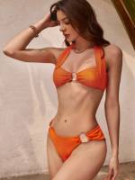 Plain Sexy Halter Women Swimwear 308