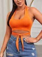 Boho Orange Women Tank Tops  Camis 3867