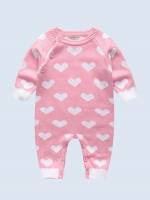 Long Long Sleeve Cute Heart Baby  Mom 6916