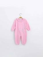 Long Round Neck Ruffle Pink Baby Clothing 8947