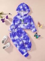 Casual Long Sleeve Regular Fit Hooded Baby Sets 5088