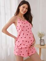  Pink Spaghetti Strap Sleeveless Baby  Mom 292