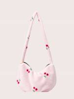 Fruit&Vegetable Pink Kids Shoulder  Tote Bags 3254