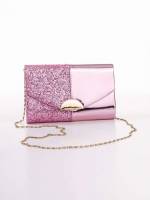 Pink Plain Glamorous Women Bags 5369