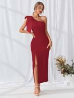  Slim Fit Pink One Shoulder Weddings  Events 312