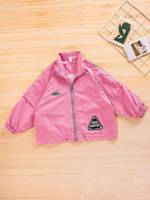  Casual Letter Zipper Kids Clothing 8425