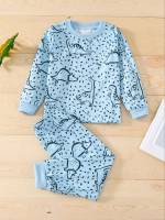 Cute Cartoon Long Sleeve Girls Loungewear 1748