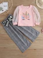 Plaid Long Sleeve Regular Fit Kids Clothing 2223