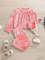  Round Neck Long Sleeve Toddler Girls Clothing 460