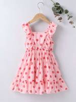 Short Ruffle Sleeveless Polka Dot Kids Clothing 725